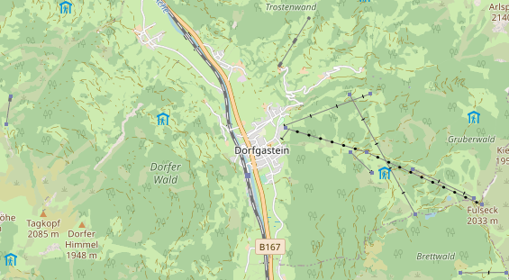 Wanderhotel auf Karte