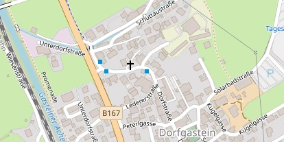 Wanderhotel auf Satellitenbild