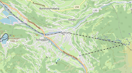 Wanderhotel auf Karte