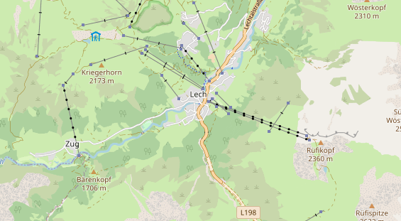 Wanderhotel auf Karte