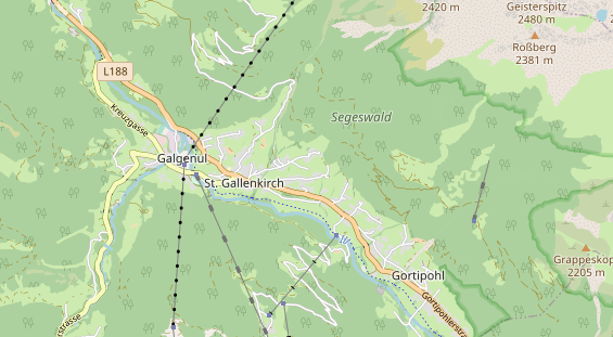 Wanderhotel auf Karte