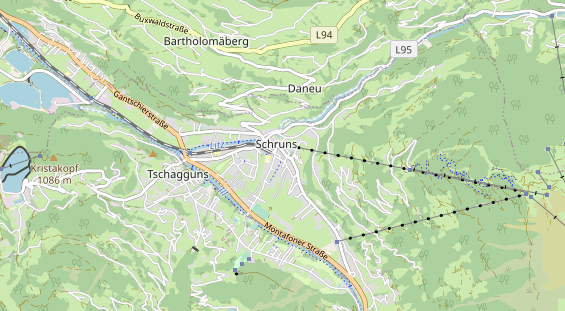 Wanderhotel auf Karte