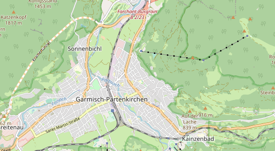 Wanderhotel auf Karte