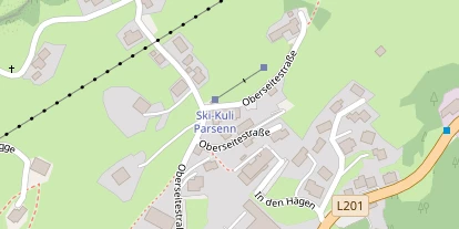 Wanderhotel auf Satellitenbild