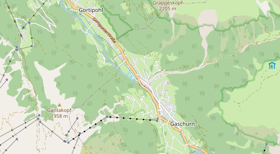 Wanderhotel auf Karte