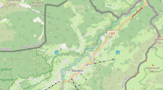 Wanderhotel auf Karte