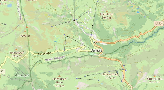 Wanderhotel auf Karte