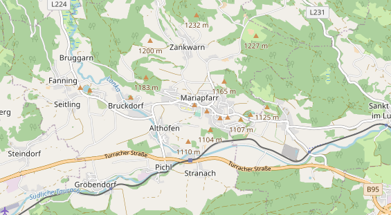 Wanderhotel auf Karte