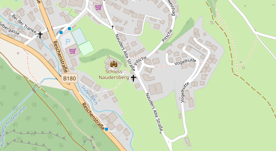 Wanderhotel auf Satellitenbild