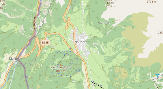 Wanderhotel auf Karte