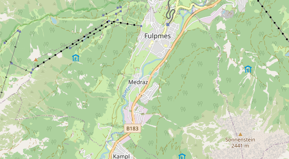 Wanderhotel auf Karte