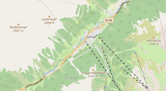 Wanderhotel auf Karte