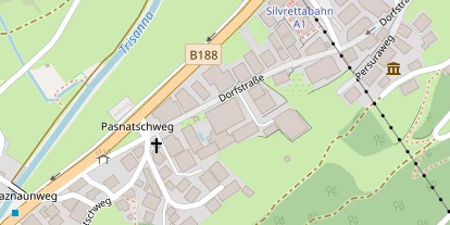 Wanderhotel auf Satellitenbild