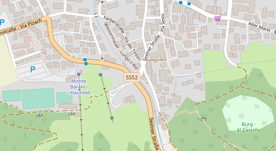 Wanderhotel auf Satellitenbild