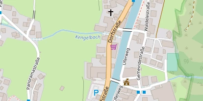 Wanderhotel auf Satellitenbild