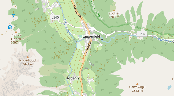 Wanderhotel auf Karte