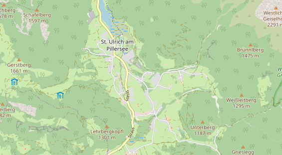 Wanderhotel auf Karte