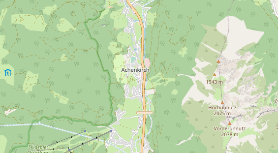 Wanderhotel auf Karte