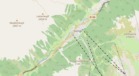 Wanderhotel auf Karte