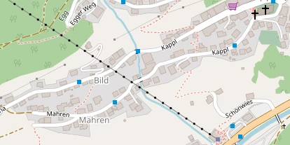 Wanderhotel auf Satellitenbild