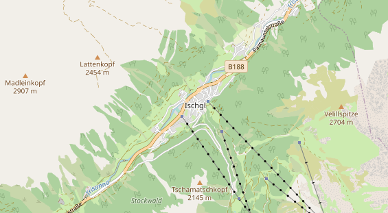 Wanderhotel auf Karte