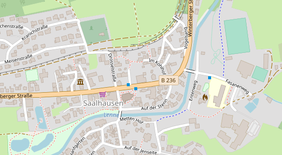 Wanderhotel auf Satellitenbild