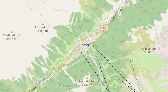 Wanderhotel auf Karte