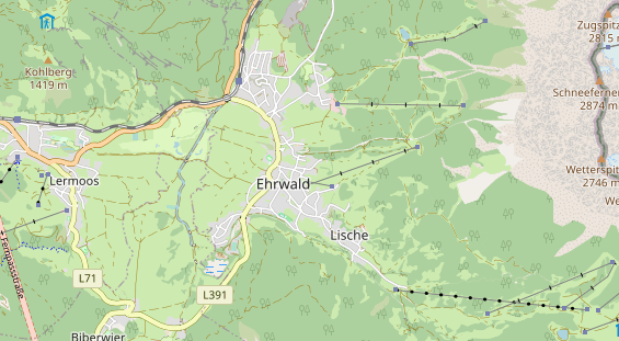 Wanderhotel auf Karte