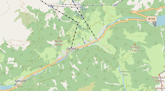 Wanderhotel auf Karte