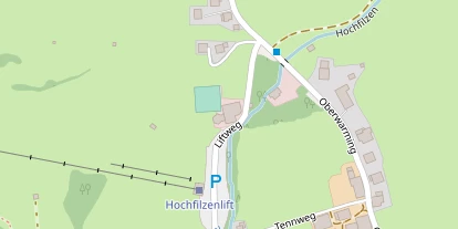 Wanderhotel auf Satellitenbild