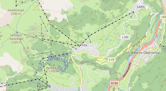 Wanderhotel auf Karte
