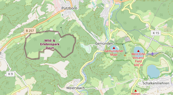 Wanderhotel auf Karte