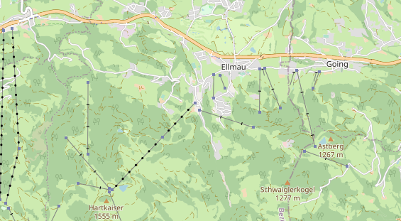 Wanderhotel auf Karte