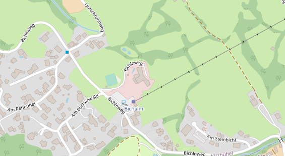 Wanderhotel auf Satellitenbild