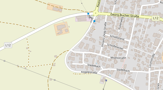 Wanderhotel auf Satellitenbild