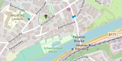 Wanderhotel auf Satellitenbild