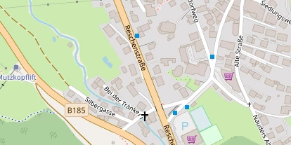 Wanderhotel auf Satellitenbild