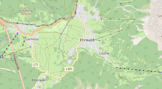 Wanderhotel auf Karte