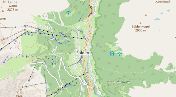Wanderhotel auf Karte