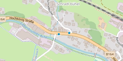 Wanderhotel auf Satellitenbild