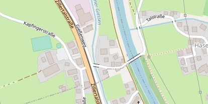 Wanderhotel auf Satellitenbild