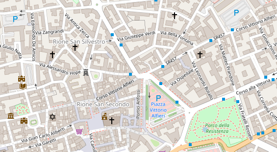 Wanderhotel auf Satellitenbild