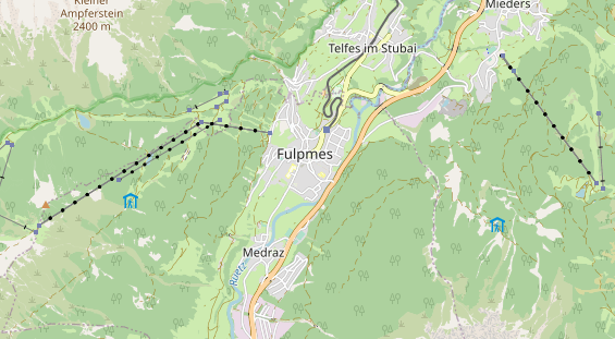 Wanderhotel auf Karte