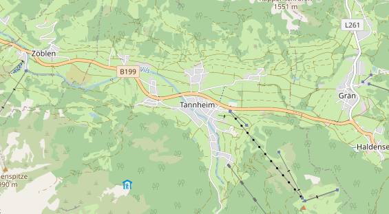 Wanderhotel auf Karte