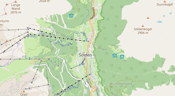 Wanderhotel auf Karte