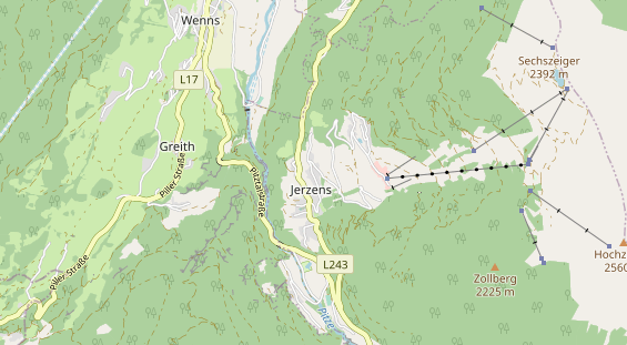 Wanderhotel auf Karte