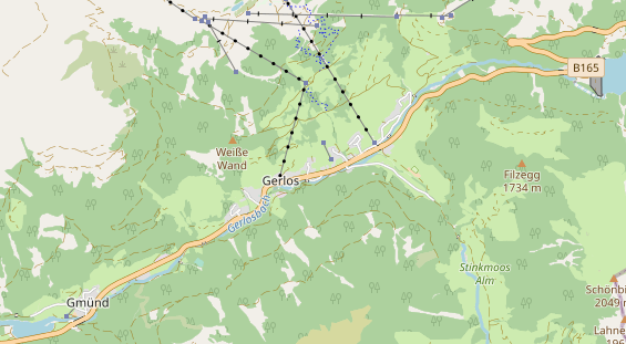 Wanderhotel auf Karte