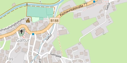 Wanderhotel auf Satellitenbild