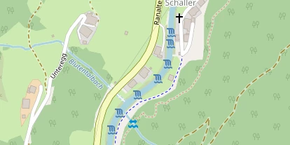 Wanderhotel auf Satellitenbild