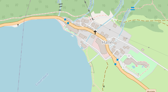 Wanderhotel auf Satellitenbild